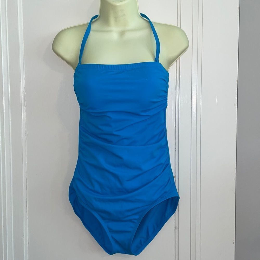 Jantzen Classics aqua blue one piece swimsuit
